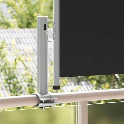 VidaXL Uvlačiva bočna tenda za terasu 60 x 300 cm crna Slike