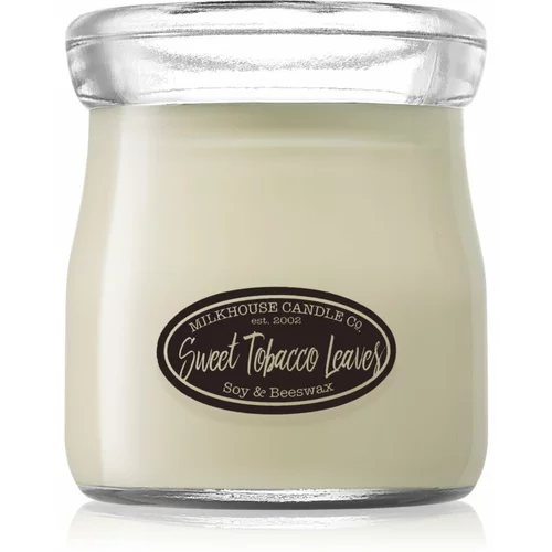 Milkhouse Candle Co. Creamery Sweet Tobacco Leaves dišeča sveča Cream Jar 142 g