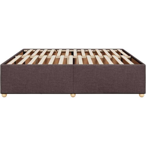 VidaXL Okvir za krevet bez madraca tamnosmeđi 200x200 cm od tkanine Slike
