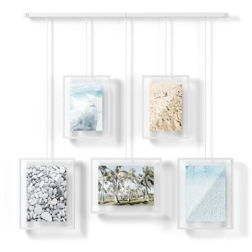 Umbra Beli kovinski stenski okvirji v kompletu 5 ks 79x43 cm Exhibit &amp;ndash; Slike