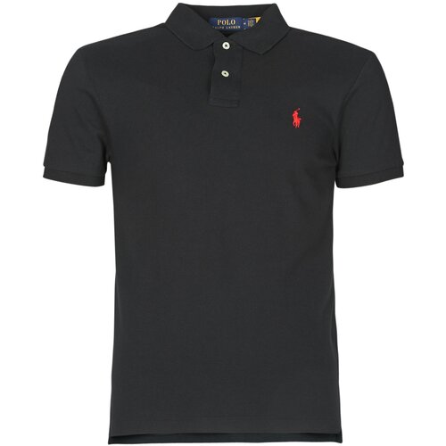 Polo Ralph Lauren POLO CINTRE SLIM FIT EN COTON BASIC MESH LOGO PONY PLAYER Crna Slike