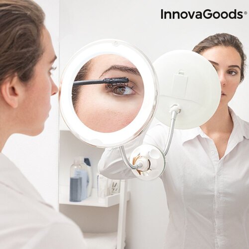 InnovaGoods LED povečevalno ogledalo z nastavljivim ramenom in sesalnim pokrovom Mizoom Cene