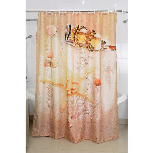 Venus Zavesa za kopalnico Sealife (180 x 200, tekstilna)