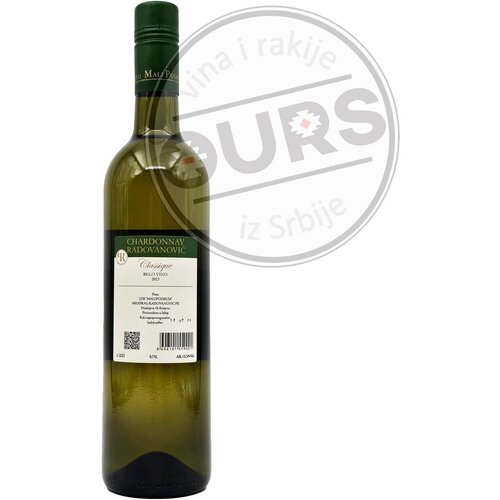 RADOVANOVIĆ chardonnay classique 0,75L Slike