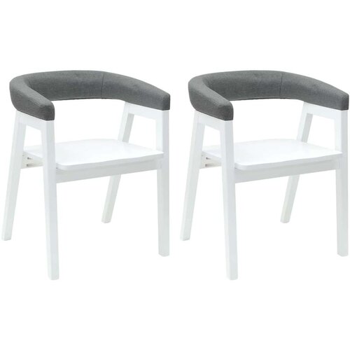 Trpezarijske stolice 2 pcs Bijelo 54 x 57 x 73 cm Slike