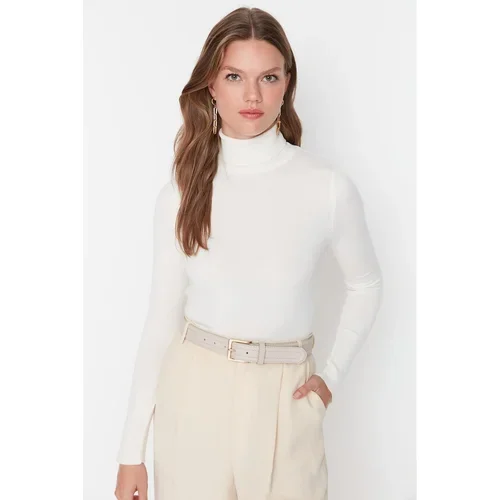 Trendyol Ecru Turtleneck Knitwear Sweater