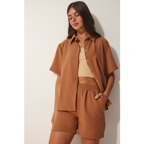 Happiness İstanbul two-piece set - brown - regular fit Slike