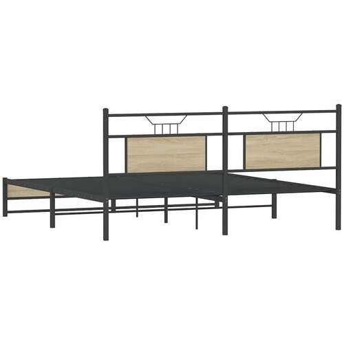 VidaXL metalni okvir kreveta bez madraca boja hrasta sonome 180x200 cm Slike