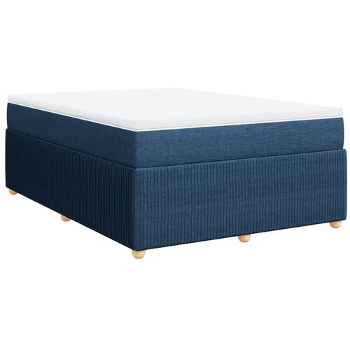 vidaXL Krevet s oprugama i madracem plavi 140 x 190 cm od tkanine Cijene