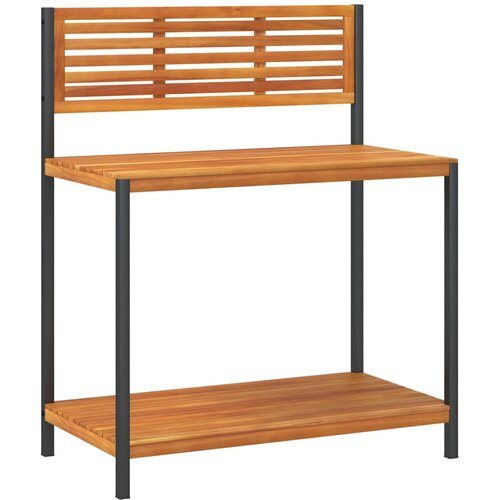  Vrtni radni stol 90x50x110 cm masivno bagremovo drvo i čelik Slike