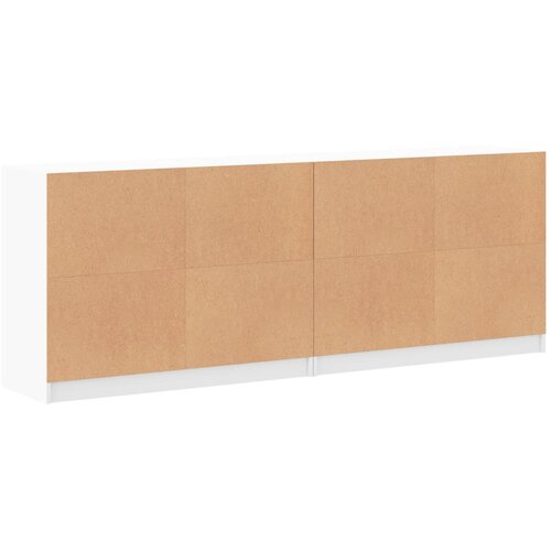  Regal za knjige s vratima bijeli 204x37x75 cm konstruirano drvo Slike