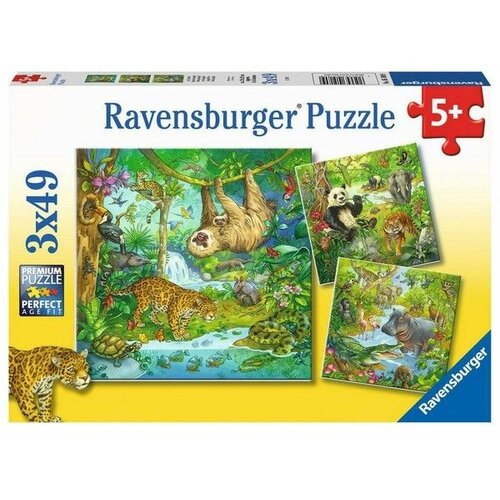 Ravensburger puzzle - Džungla- 3x49 delova Slike