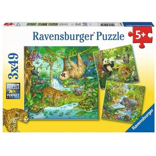 Ravensburger puzzle - Džungla- 3x49 delova Cene