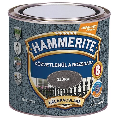 HAMMERITE Boja za metal Hammered efekt lak max, siva, 0,25 l Slike
