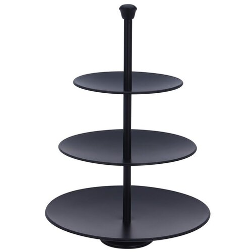  Excellent Houseware stalak za posluživanje s 3 razine 36 5 cm mat crni Slike