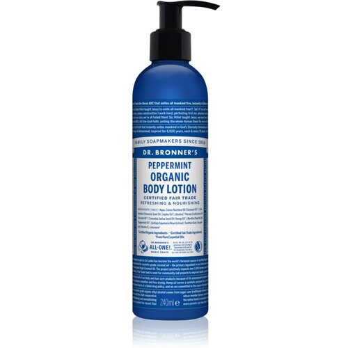 DR. BRONNER&amp;#039;S Peppermint osvježavajuće mlijeko za tijelo s hidratantnim učinkom 240 ml Slike