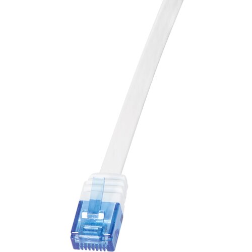Logilink CF2021U RJ45 omrežni kabel\, Patch kabel CAT 6 U/UTP 0.50 m bela visoko fleksibilno 1 kos, (20419274) Cene