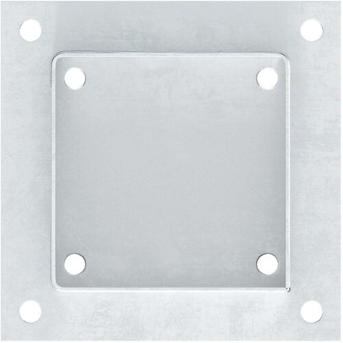  Postolja za stupove kvadratna 4 kom 121x121 mm pocinčani čelik Slike