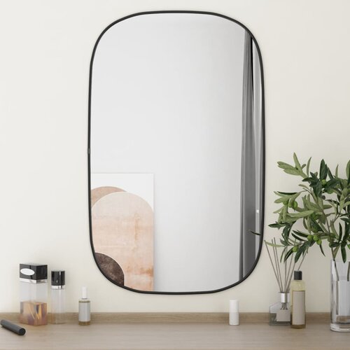 vidaXL Zidno ogledalo crno 80x50 cm Cijene