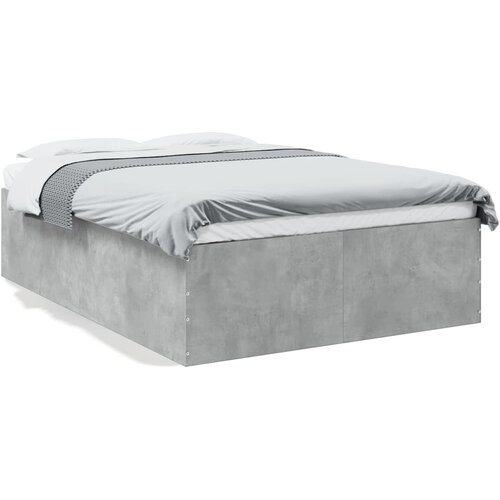VidaXL Posteljni okvir betonsko siv 120x200 cm inženirski les Slike