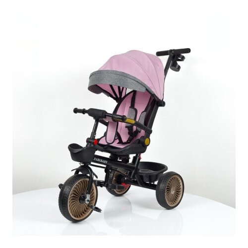  Tricikl za decu sa rotirajućim sedištem I ležećim položajem SM-25302 Roze Cene