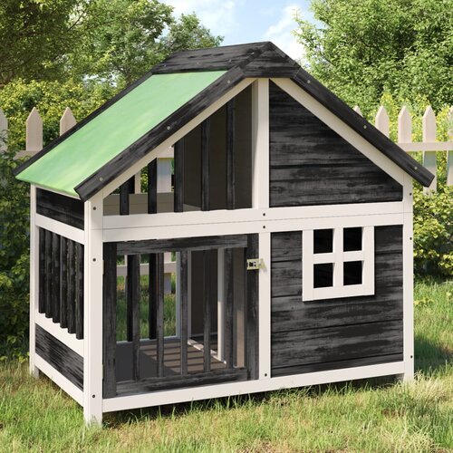 vidaXL Pasja uta siva 96x60,5x87 cm trdna borovina Cene