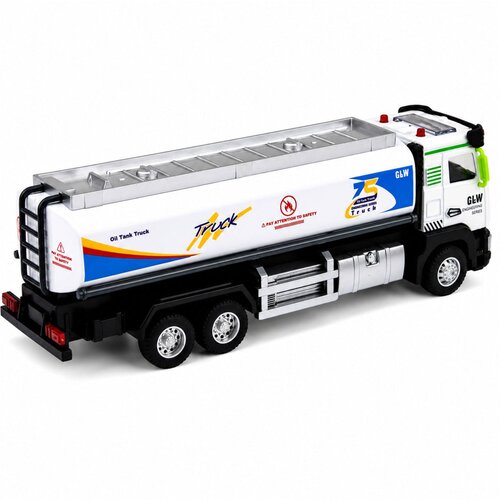  Metal Tank Truck Drive Lights Sounds Blue and White 1:40 Slike