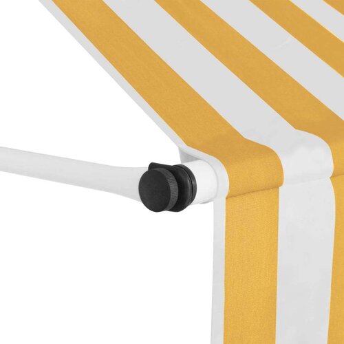 VidaXL tenda na ručno uvlačenje 100 cm narančasto-bijela prugasta Slike