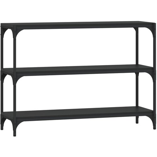 Maison Chic Knjižna omara - Knjižni regal črna 100x33x70,5 cm inženirski les in jeklo, (21724987) Slike