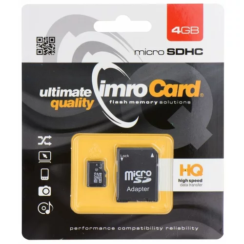  Spominska kartica   4GB Imro microSD class  4 + adapter