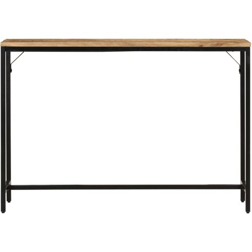 Maison Chic konzolna miza - miza ob steni 110x30x75 cm trd neobdelan mangov les in železo, (21785913) Cene