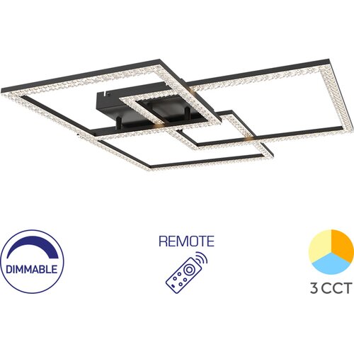 Braytron Led plafonjera Bry Crystal B 80W 3u1 Daljinski BH17-04991 Cene