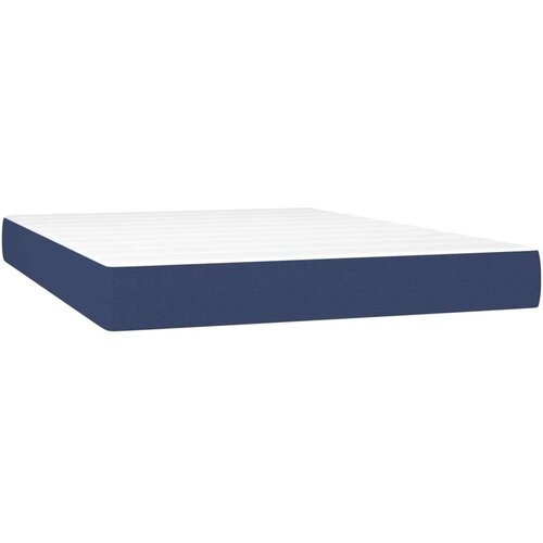  Krevet s oprugama i madracem plavi 140x200 cm od tkanine Slike