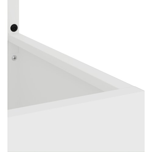 VidaXL Vrtni Sadič s Dekorativnom Pločom Bijela 32 x 140 cm Slike