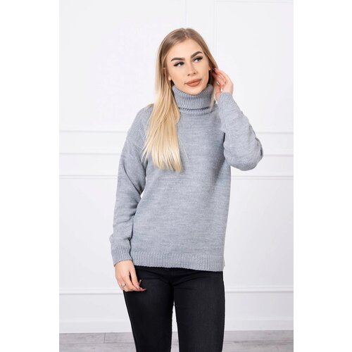 Kesi Sweater with a turtleneck gray Slike