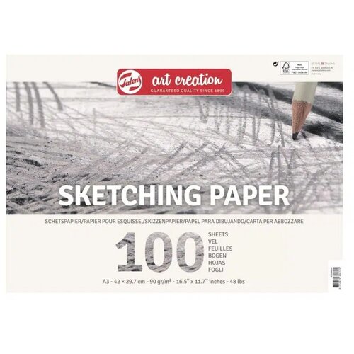 Royal Talens art creation, blok za skiciranje sa spiralom, 90gr, 100 lista, A3 Slike