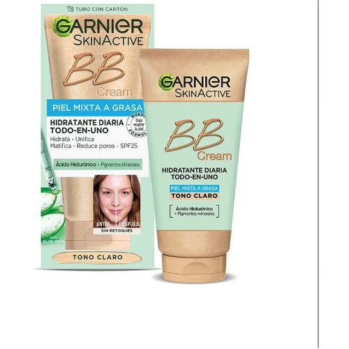 Garnier BB krema za me&amp;scaron;ovitu do masnu kožu Hyaluronic Aloe All in 1 Light SPF25 50 ml Slike