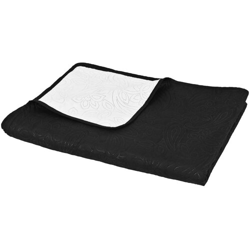 VidaXL Dvostransko pre&amp;scaron;ito pregrinjalo 170x210 cm črno in belo Slike
