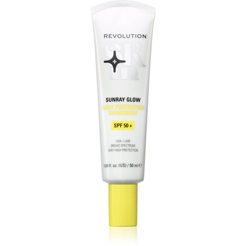 Revolution Sunray Glow Daily Protection krema za sončenje za obraz za osvetlitev kože SPF 50+ 50 ml Cene
