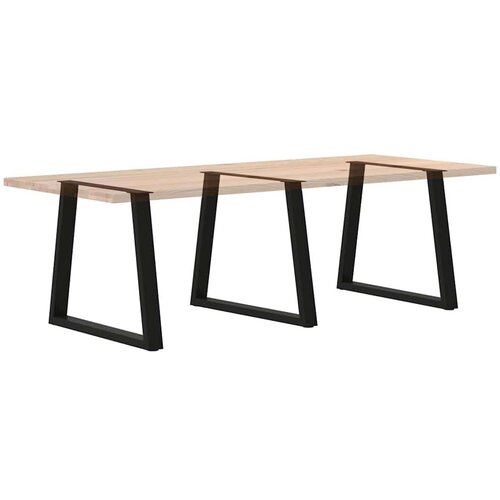 VidaXL Noge za blagovaonski stol V-oblik 3 kom crne 70x(72-73,3) cm Slike