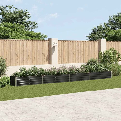 Furnova Visoka greda pocinkano jeklo 600x80x45 cm antracitna, (21919862) Slike