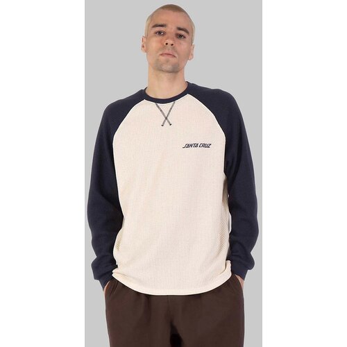 Santa Cruz Classic Strip Raglan Majica z dolgimi rokavi wax paper / midnight blue Cene