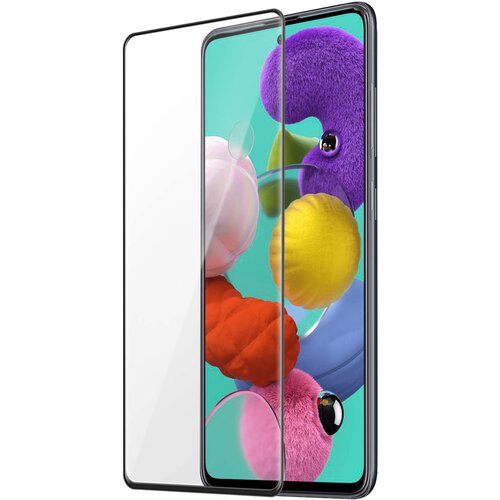 AVIZAR Film za zaslon Galaxy A51, kaljeno steklo 9H, poševno - prozorno crn obris, (20607133) Cene
