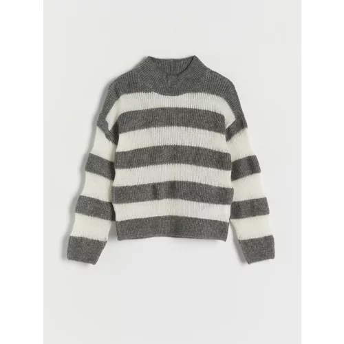 Reserved - Prugasti džemper - šaren