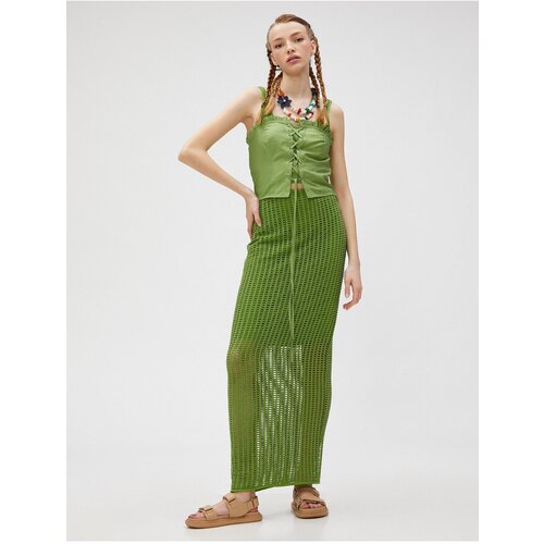 Koton Skirt - Green - Midi Slike