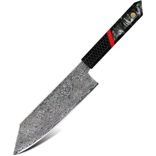  Damaskovski kuhinjski nož ZA-37443 - Cleaver / Crna / Crvena KP37443 Cene