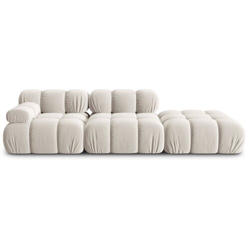 Micadoni Home bež žametna sedežna garnitura 282 cm bellis &amp;ndash; Slike