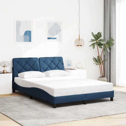  Posteljni okvir brez vzmetnice modra 120x200 cm tkanina, (21829106) Slike
