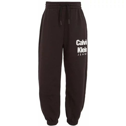 Calvin Klein Jeans Otroški spodnji del trenirke črna barva