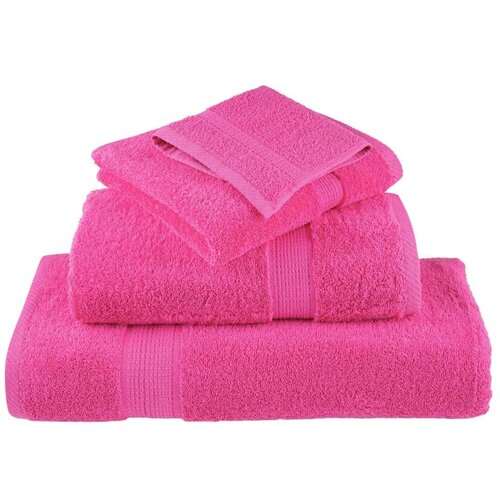 VidaXL 6-dijelni vrhunski set ručnika ružičasti 600 gsm 100 % pamuk Slike